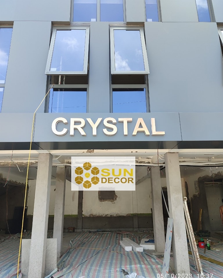 Cong Trình ốp Alu Mặt Dựng Crystal Bắc Ninh